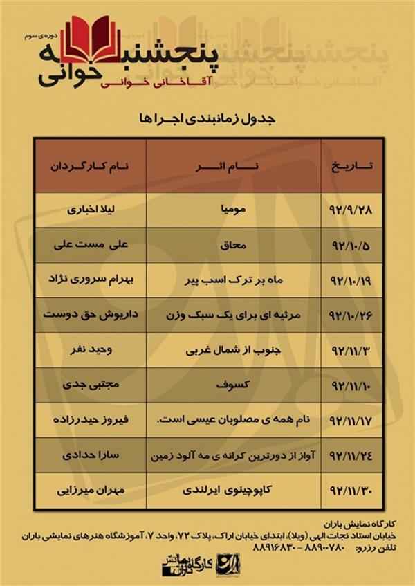 نمایش پنجشنبه خوانی (آقاخانی خوانی)